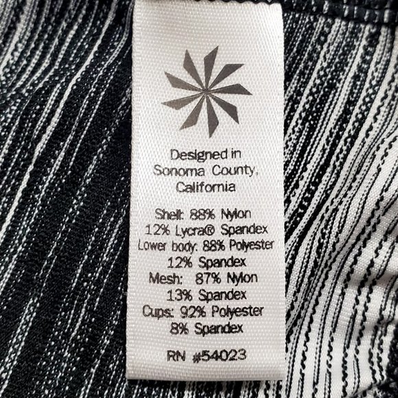 Athleta Black White Racer Tank XXS - Picture 8 of 8